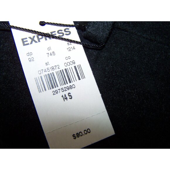 Express Ankle Pants Heavy Weight Deep Charcoal Gray 14S - Picture 14 of 14